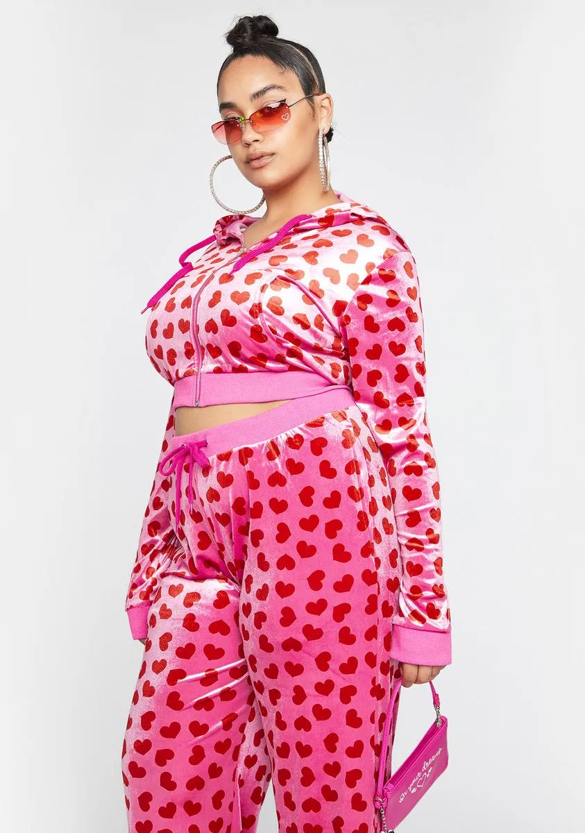 Plus Loyal Maneater Velour Track Jacket-Pink sold by Dolls Kill product image thumbnail 2