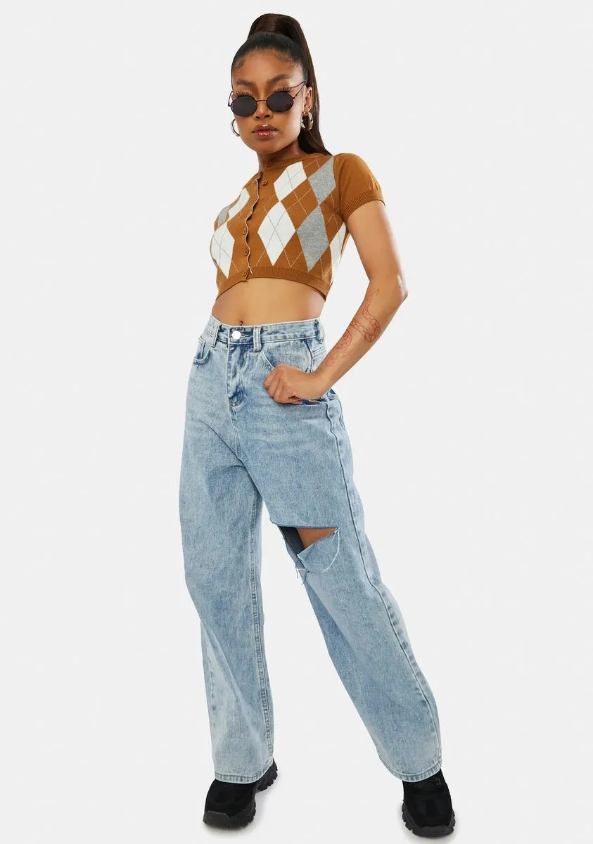 She's The Truth Argyle Crop Top sold by Dolls Kill product image thumbnail 3