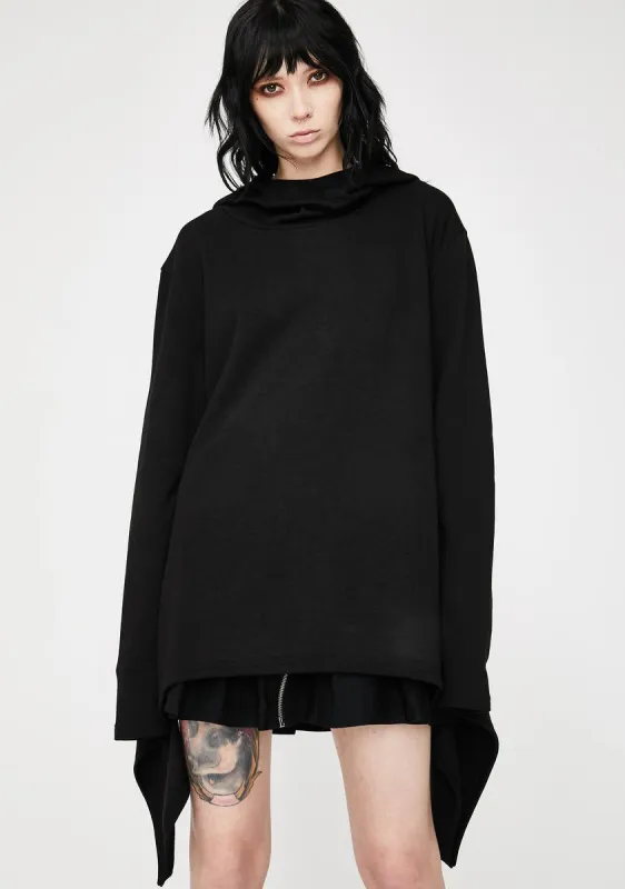 Draco Cowl Hoodie sold by Dolls Kill