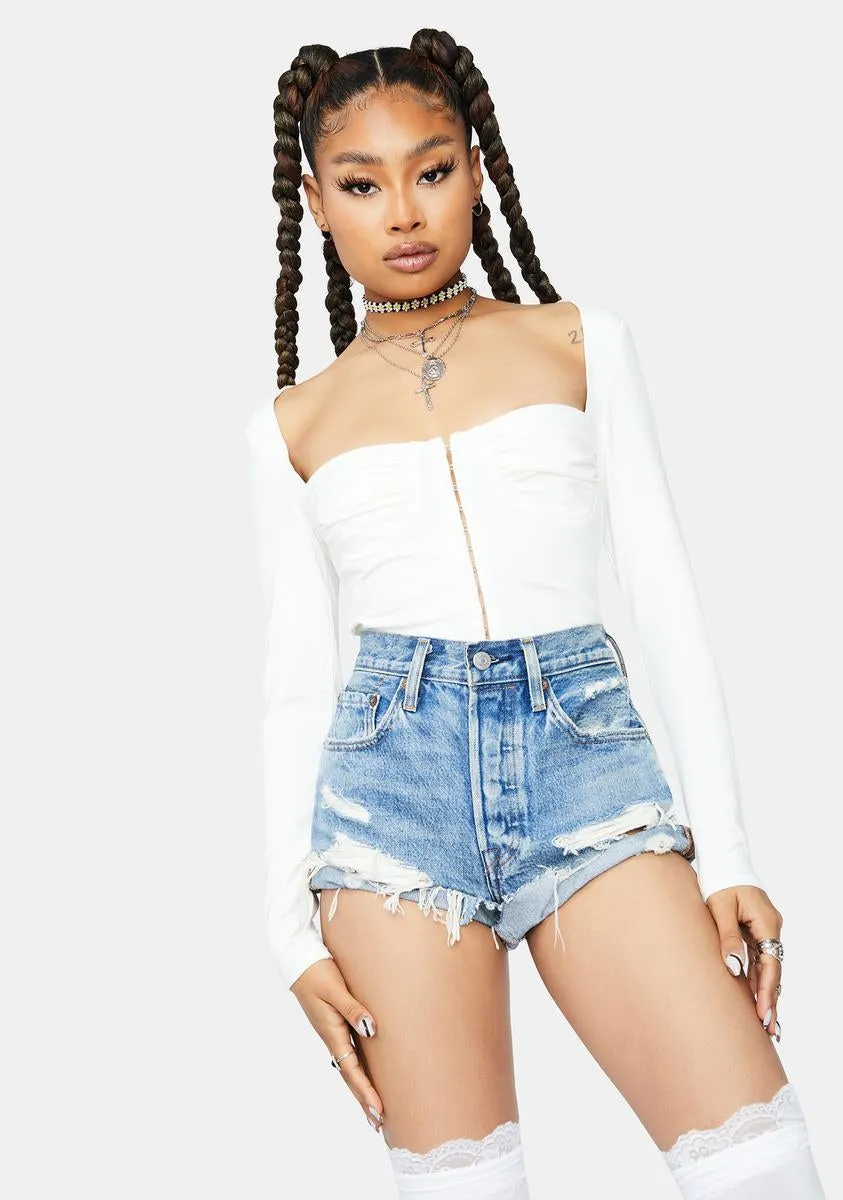 Pure Soft Stares Sweetheart Crop Top sold by Dolls Kill