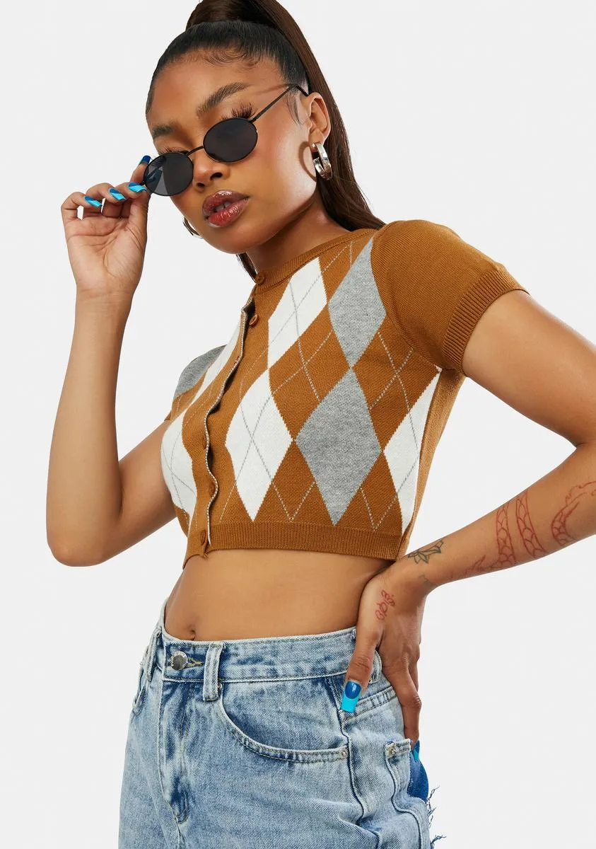She's The Truth Argyle Crop Top sold by Dolls Kill product image thumbnail 2