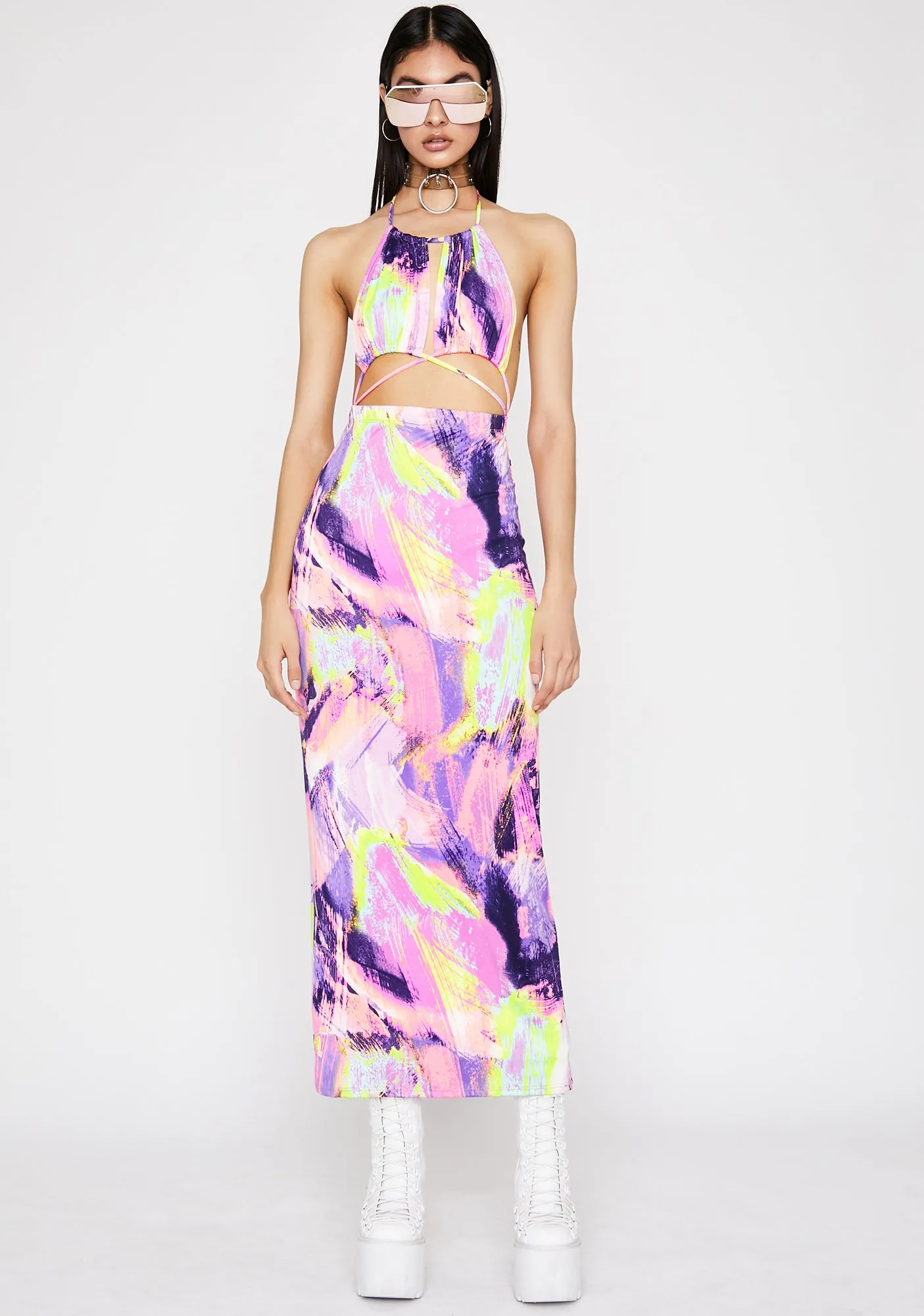 Abstract Thot Maxi Dress sold by Dolls Kill