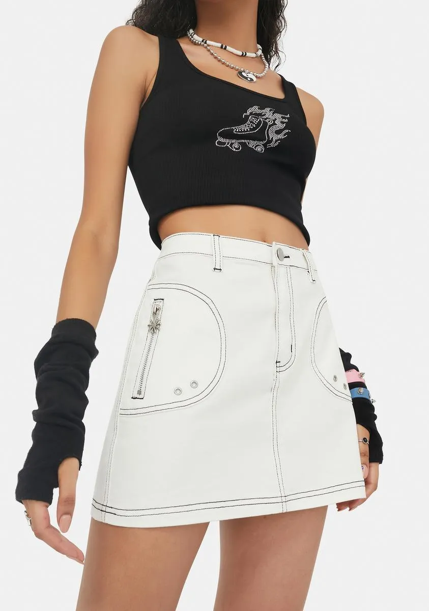 I Can Do Better Mini Skirt sold by Dolls Kill