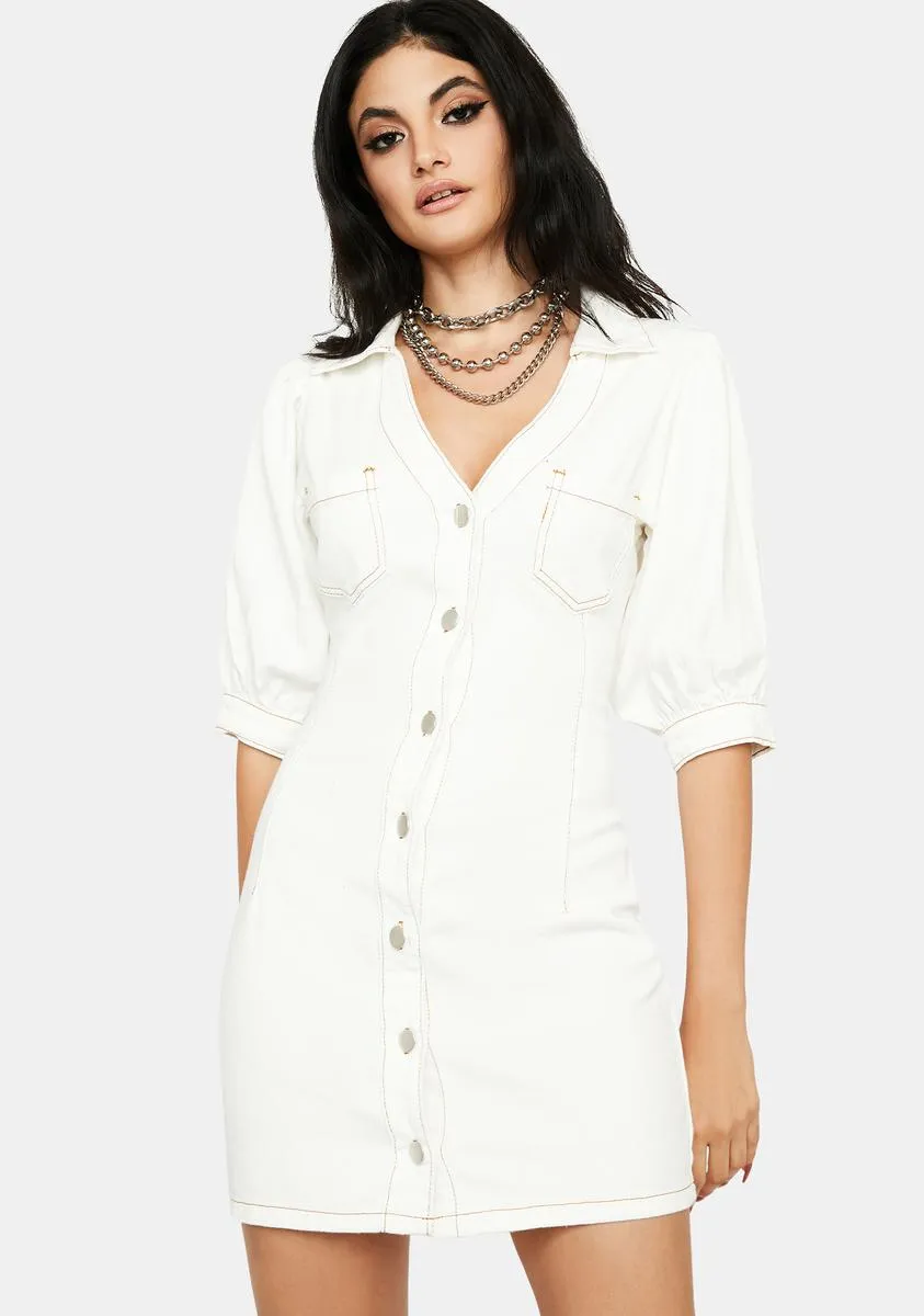 Real Trendsetter Denim Mini Dress sold by Dolls Kill