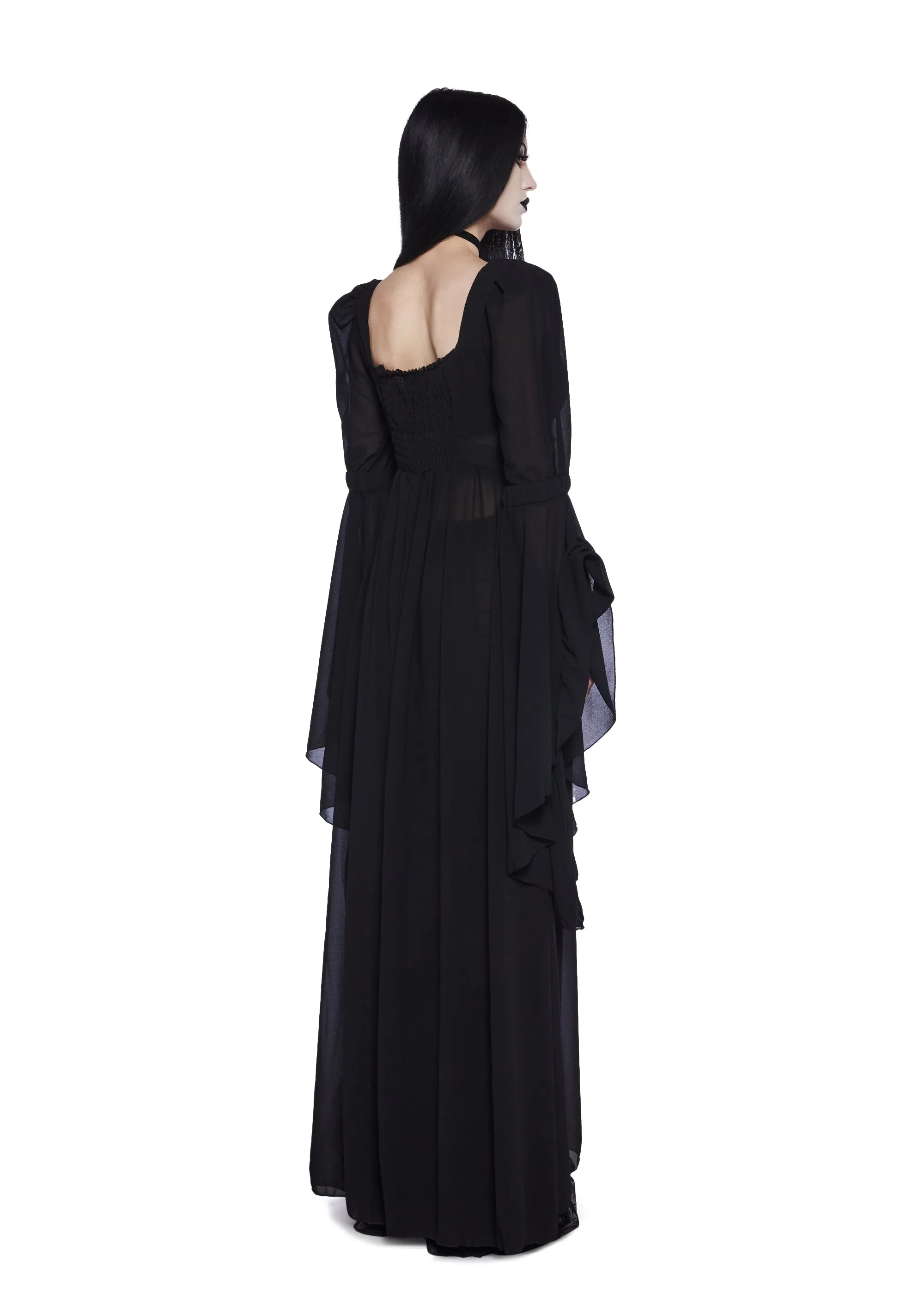 Hail To The Guardians Long Sleeve Top - Black sold by Dolls Kill product image thumbnail 4