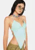 Blue Halter Top sold by Dolls Kill