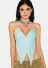 Blue Halter Top sold by Dolls Kill