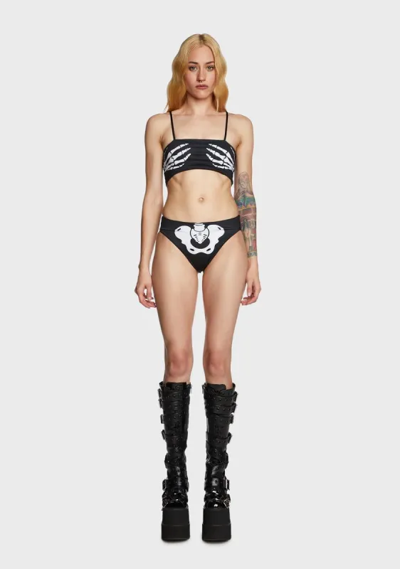 Reversible Bones Bikini Set sold by Dolls Kill
