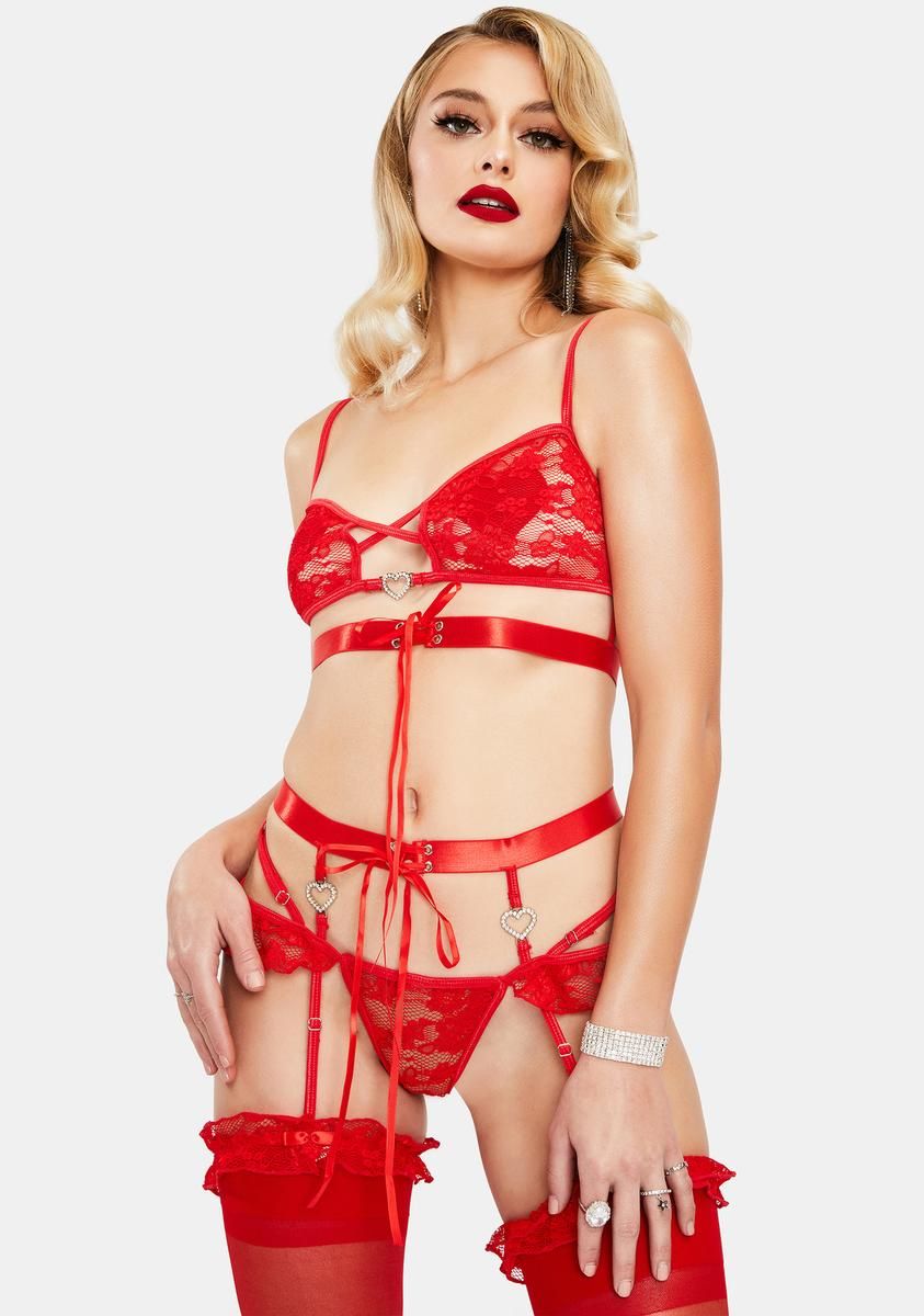 Hottie Satisfy Me 4 Piece Lingerie Set sold by Dolls Kill