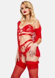 Hottie Satisfy Me 4 Piece Lingerie Set sold by Dolls Kill