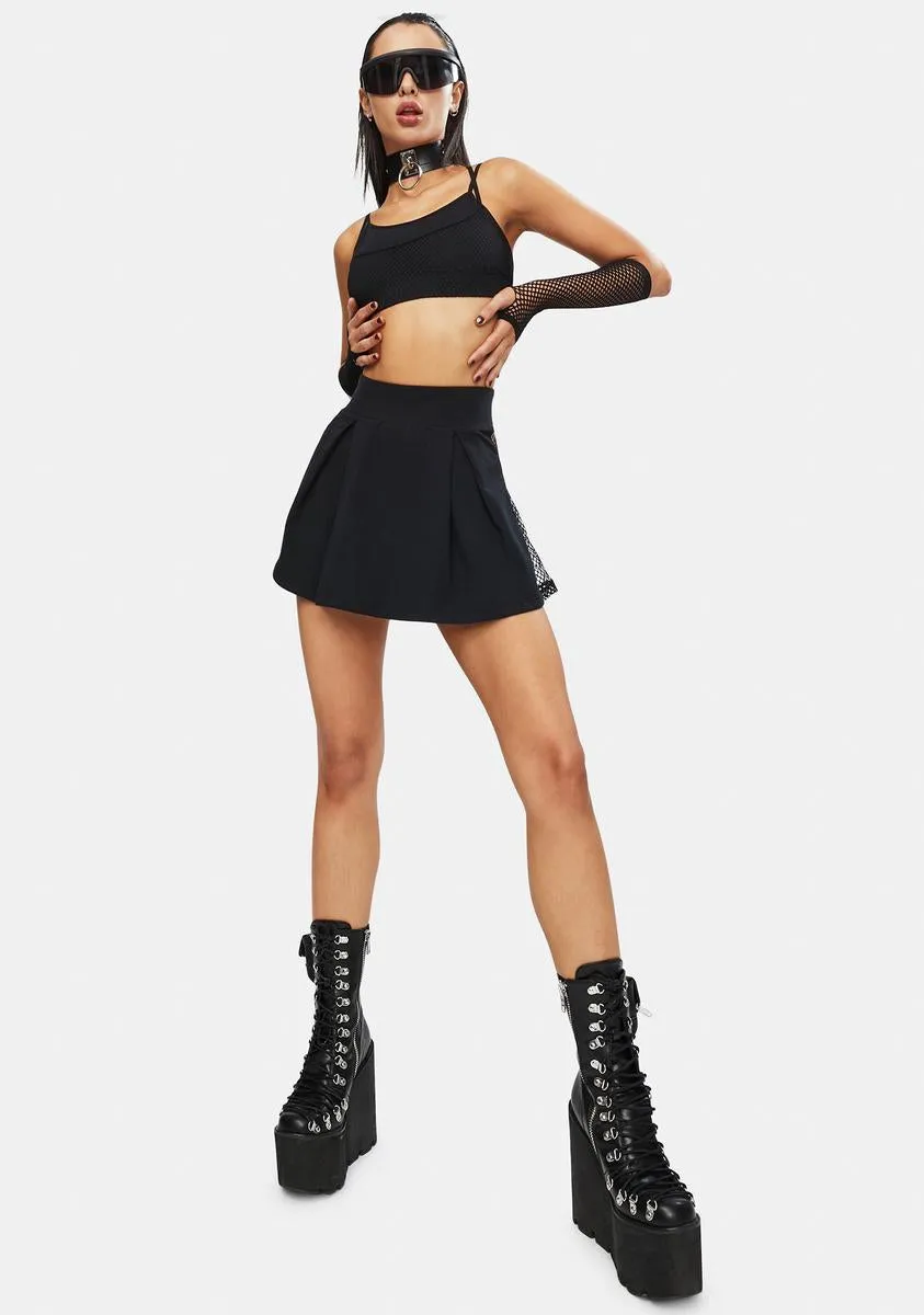 Serve It Up Fishnet Tennis Skirt sold by Dolls Kill product image thumbnail 3