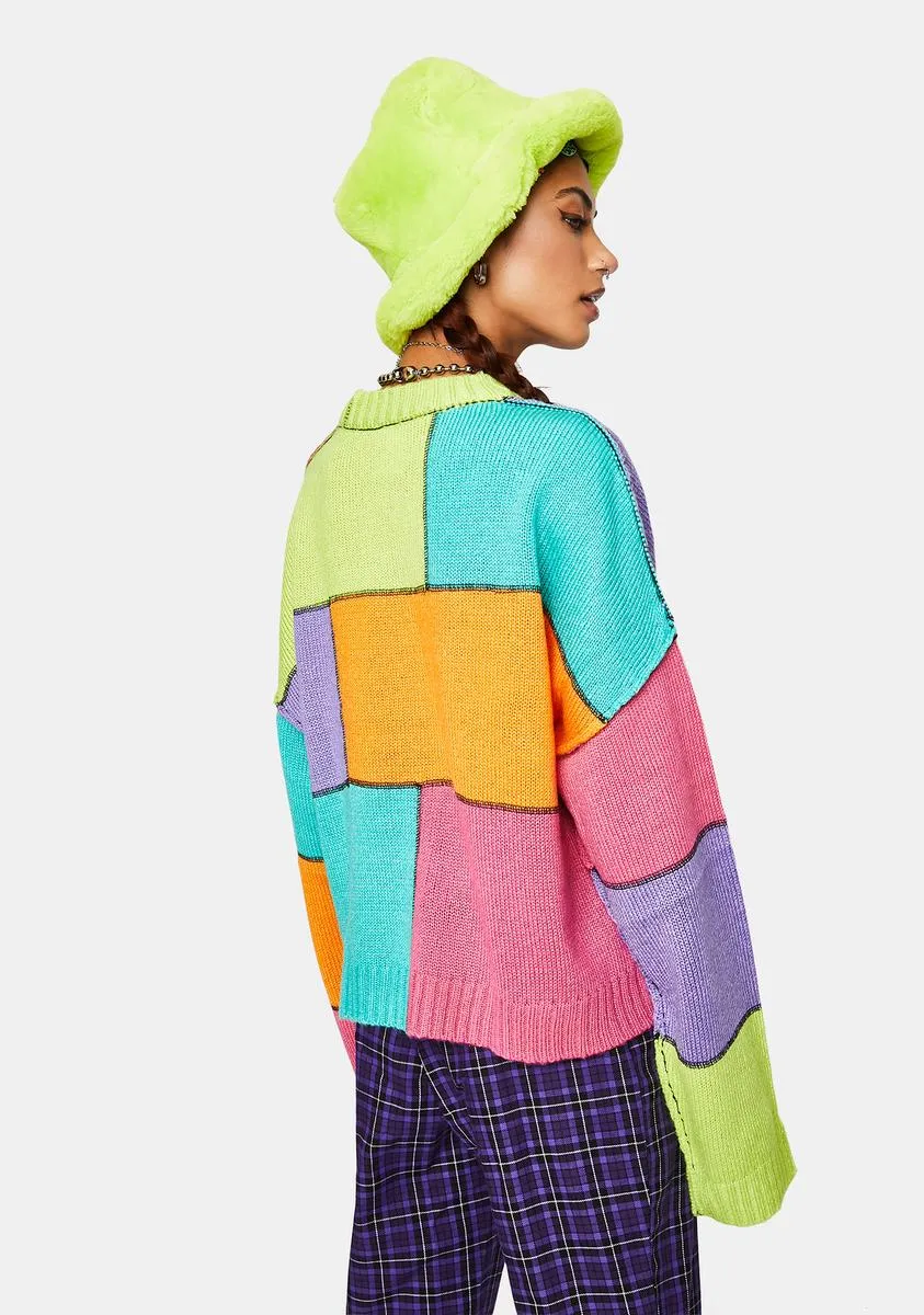 Dunce Colorblock Knit Sweater sold by Dolls Kill product image thumbnail 4