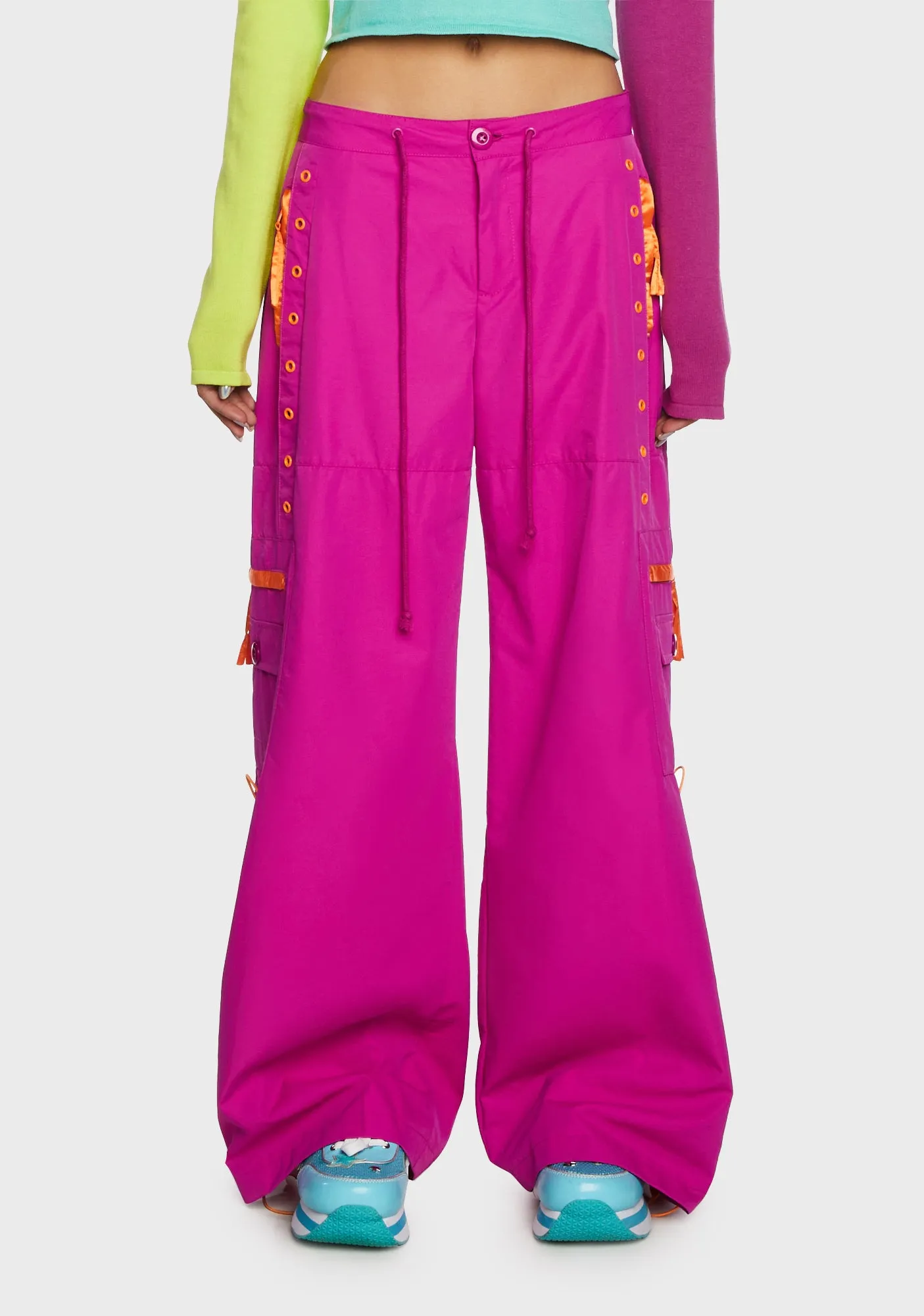 Groovy Attitude Parachute Pants sold by Dolls Kill