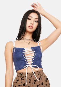 Denim Cami Top sold by Dolls Kill