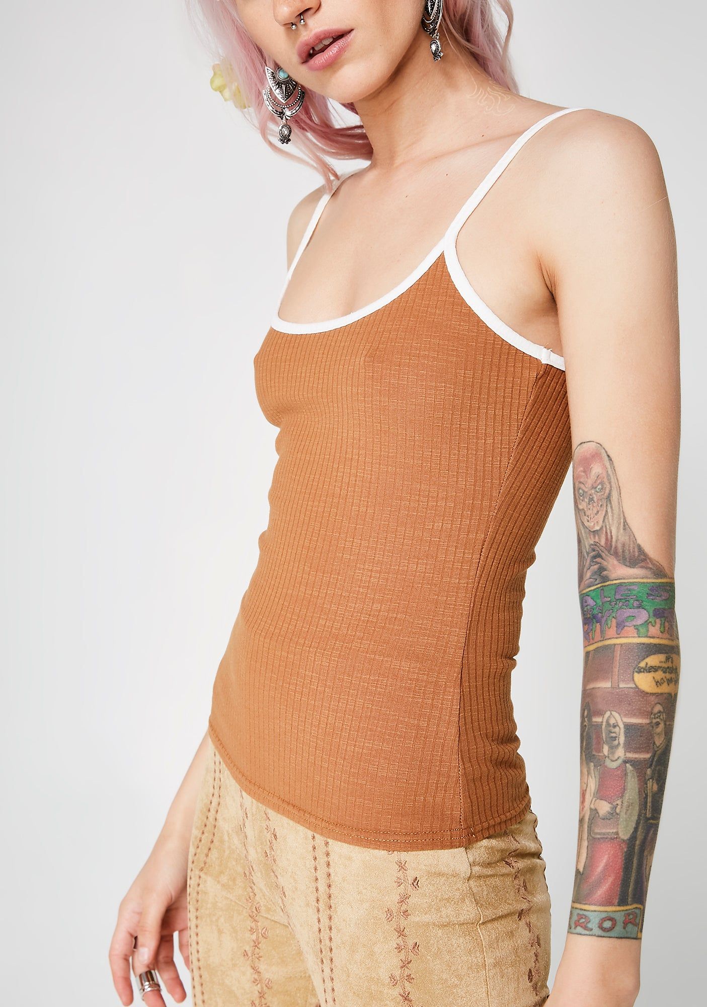 You Swerving Ribbed Tank Top sold by Dolls Kill product image thumbnail 3