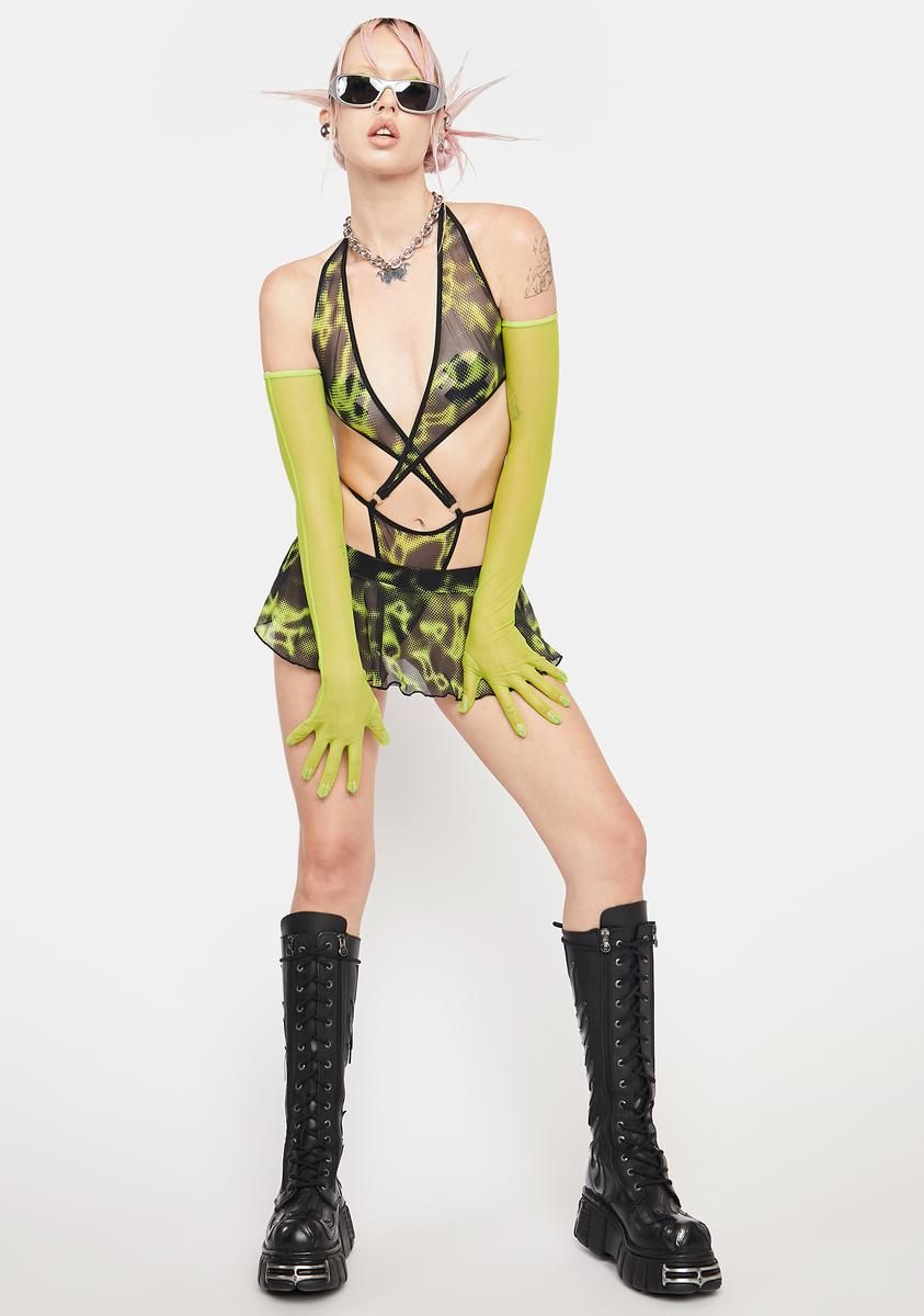 Lucid Dreaming Mesh Lingerie Set sold by Dolls Kill product image thumbnail 3