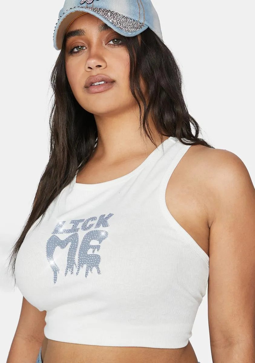 Plus Get A Taste Rhinestone Crop Tank sold by Dolls Kill product image thumbnail 2