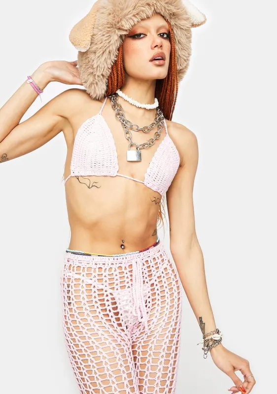 Summer Stunner Crochet Pants Set sold by Dolls Kill