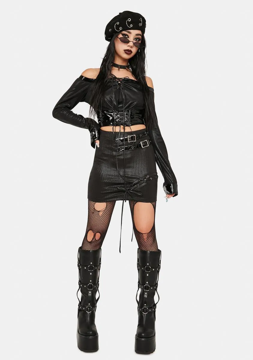 Sexy Gothic Punk Mini Skirt sold by Dolls Kill product image thumbnail 3