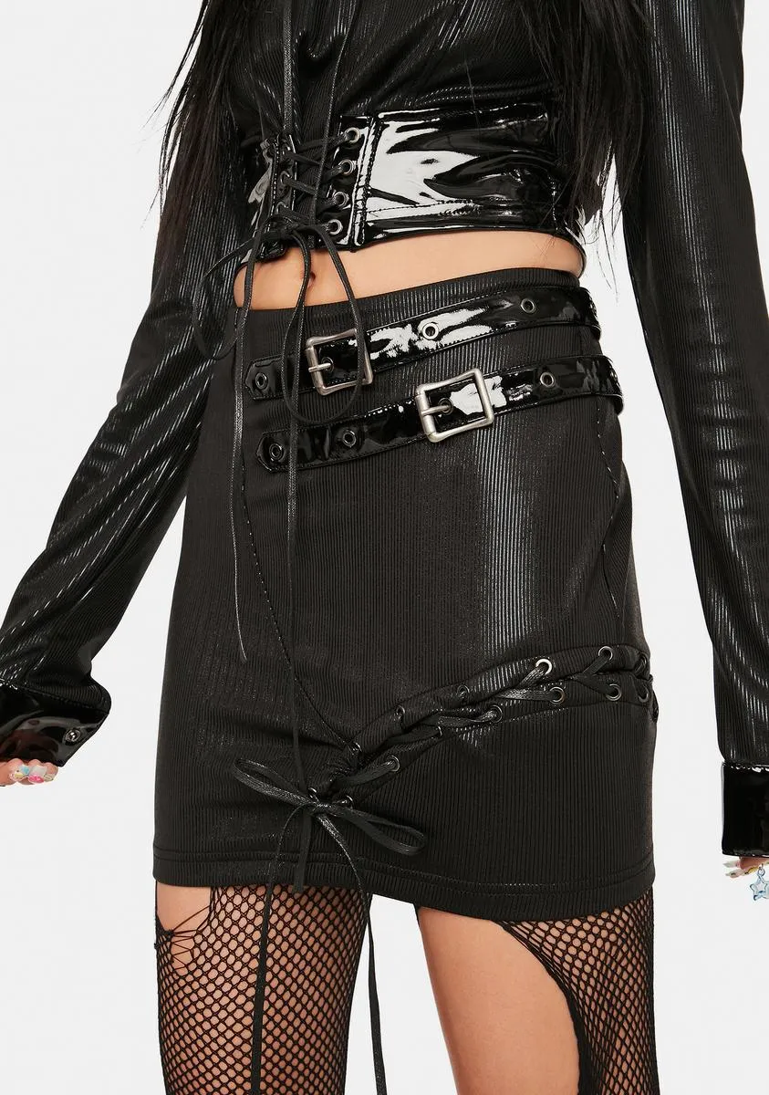 Sexy Gothic Punk Mini Skirt sold by Dolls Kill
