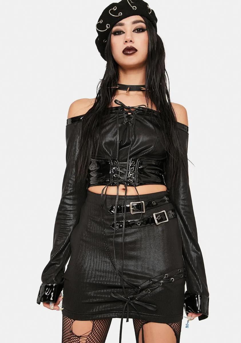 Sexy Gothic Punk Mini Skirt sold by Dolls Kill product image thumbnail 2