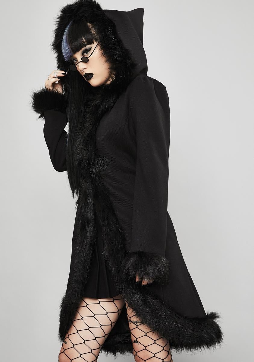 Cold Soul Faux Fur Coat sold by Dolls Kill