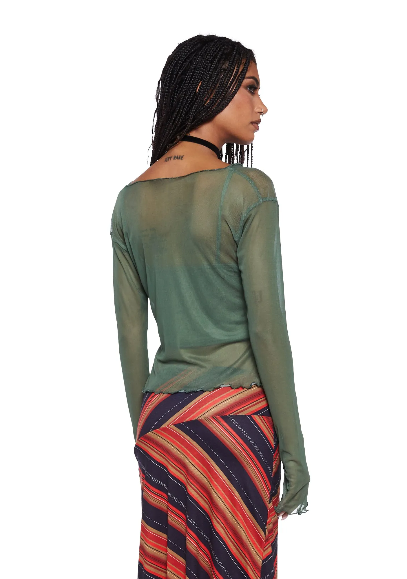 Long Sleeve Mesh Top sold by Dolls Kill product image thumbnail 4