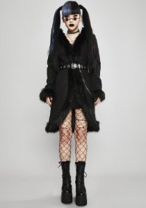 Cold Soul Faux Fur Coat sold by Dolls Kill