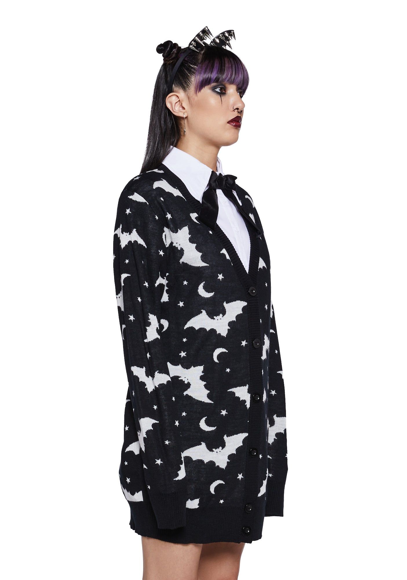 Bat Vibes Knit Cardigan sold by Dolls Kill product image thumbnail 3