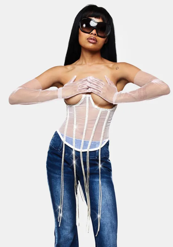 Crystal Drip Underbust Corset sold by Dolls Kill