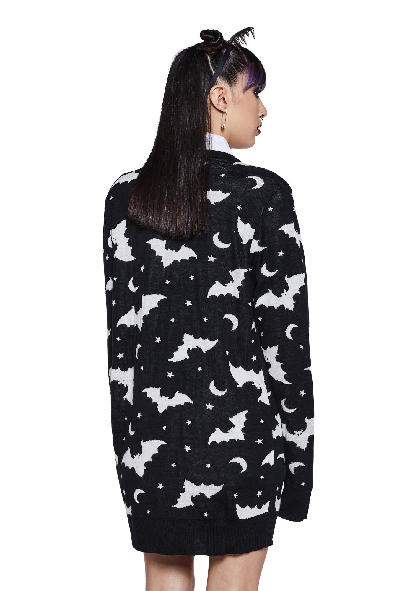 Bat Vibes Knit Cardigan sold by Dolls Kill product image thumbnail 4