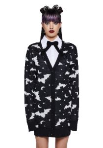 Bat Vibes Knit Cardigan sold by Dolls Kill
