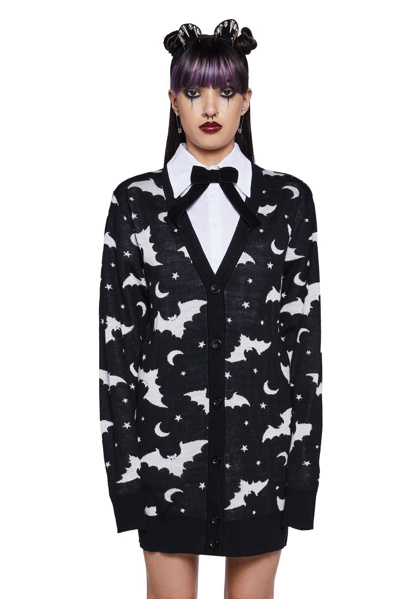 Bat Vibes Knit Cardigan sold by Dolls Kill