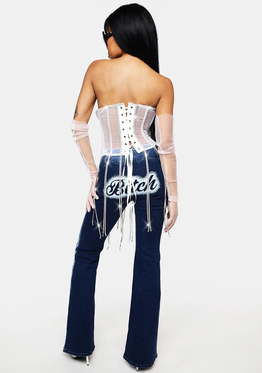 Crystal Drip Underbust Corset sold by Dolls Kill product image thumbnail 4