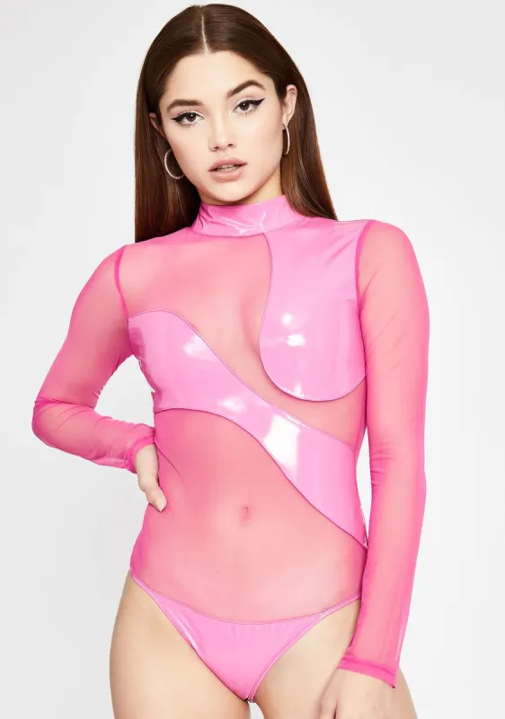 Shot Of Rhythm Vinyl Bodysuit sold by Dolls Kill