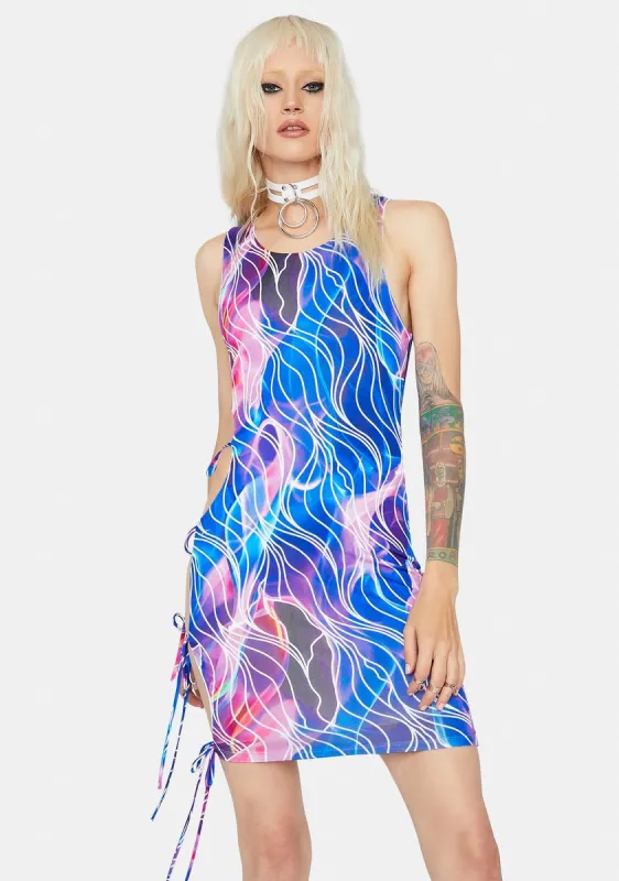 Electrify Me Cutout Mini Dress sold by Dolls Kill