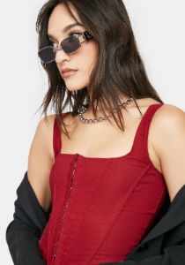 Wine In My Pocket Corset Top sold by Dolls Kill