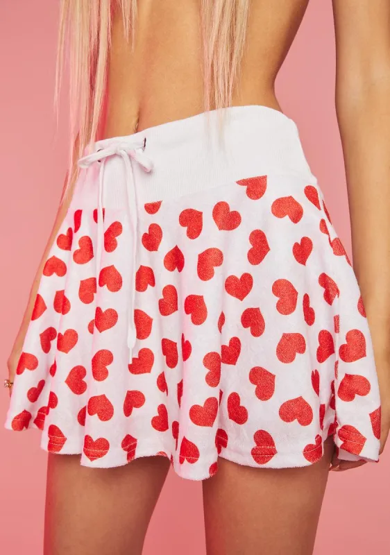 Pure Loyal Maneater Velour Mini Skirt sold by Dolls Kill