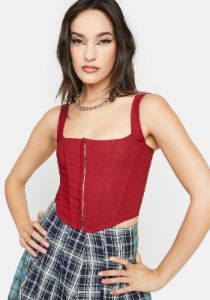 Wine In My Pocket Corset Top sold by Dolls Kill