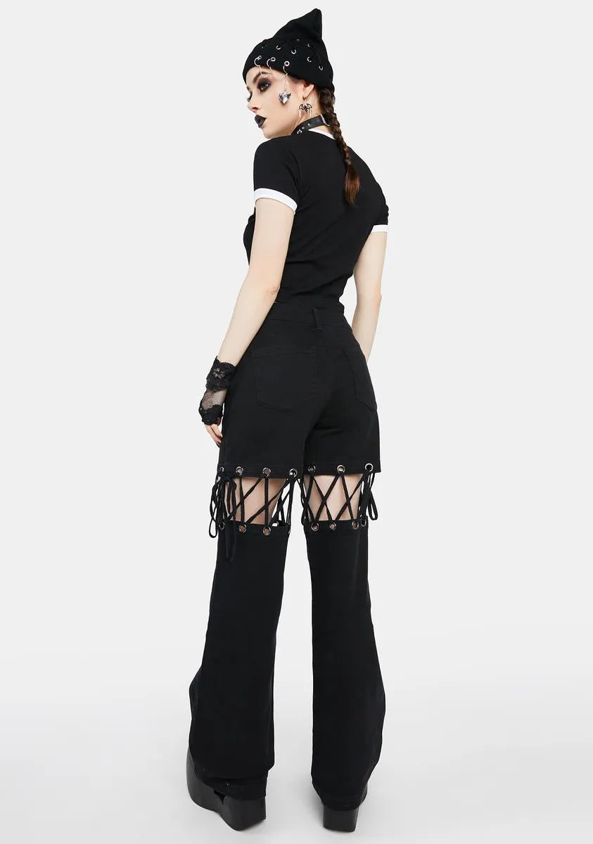 Tame The Night Cut-Out Pants sold by Dolls Kill product image thumbnail 4