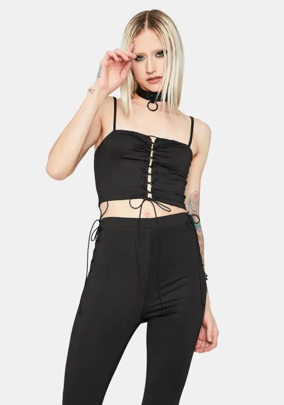 Gotta Be Real Lace Up Legging Set sold by Dolls Kill