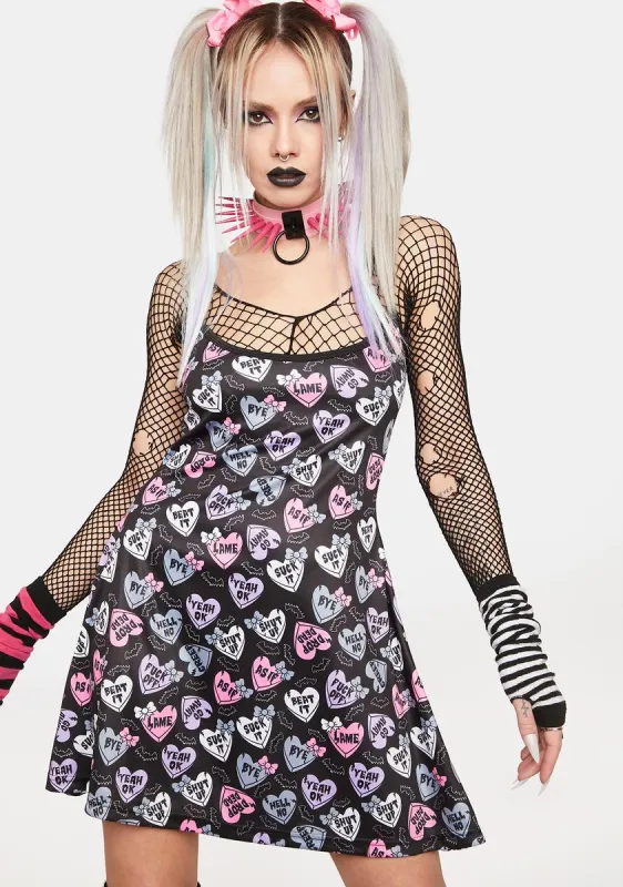 Creepy Hearts Tank Dress sold by Dolls Kill