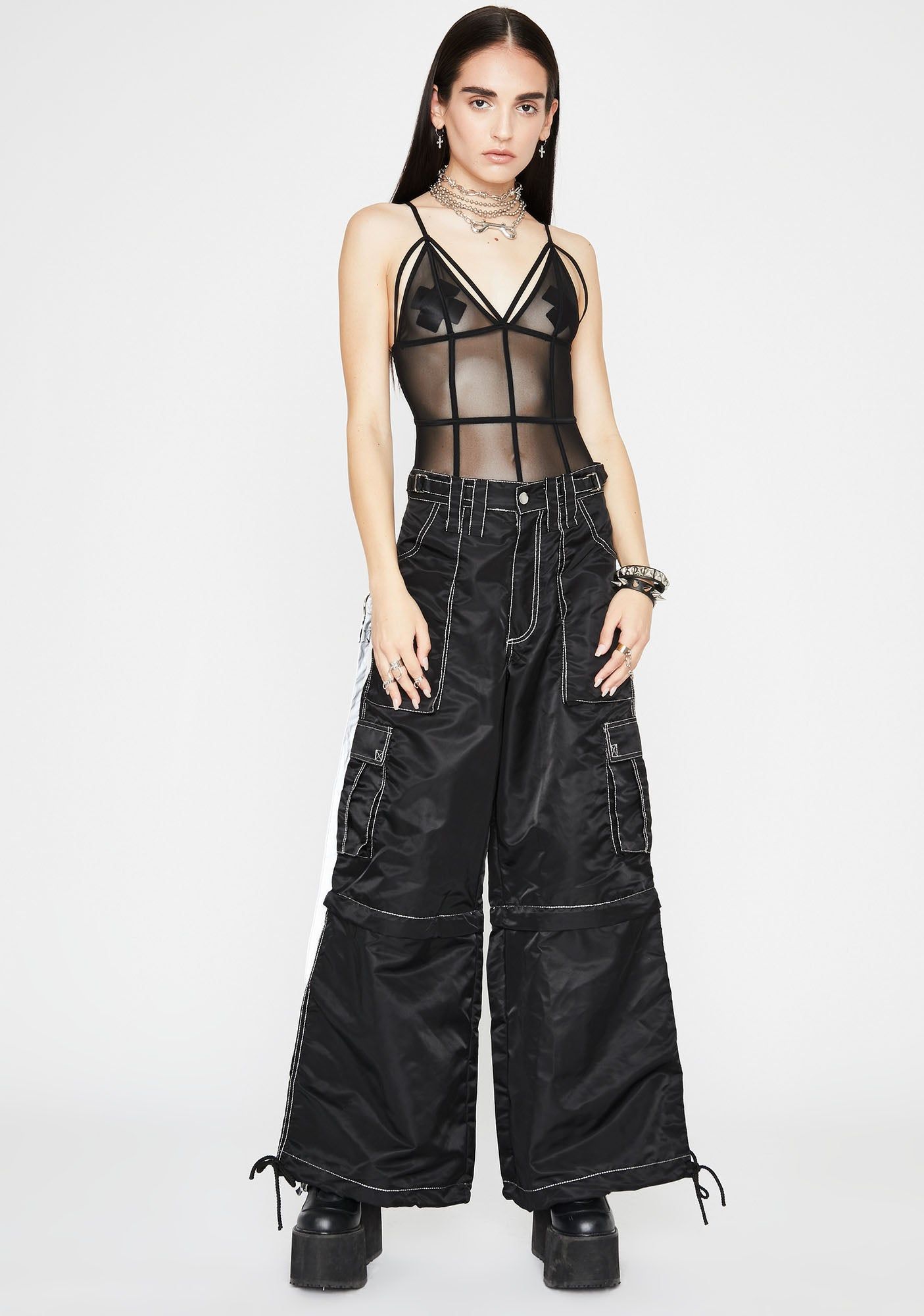 Midnight Passionate Plea Sheer Bodysuit sold by Dolls Kill product image thumbnail 3