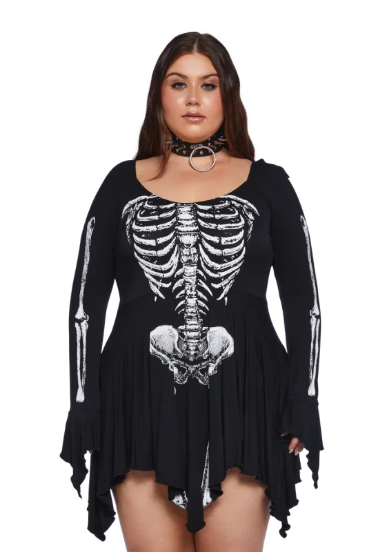 Plus Midnight Haunt Mini Dress sold by Dolls Kill