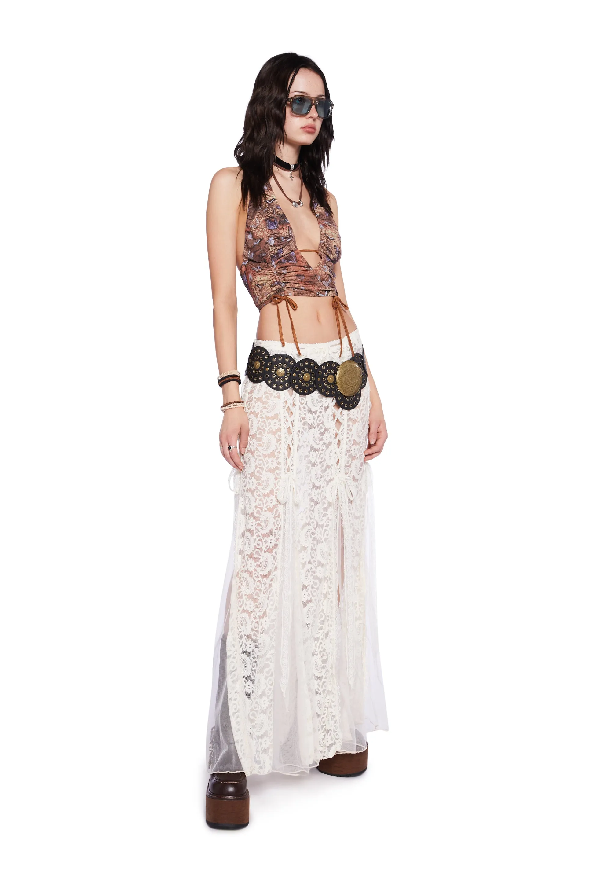 Boho Heart Maxi Skirt sold by Dolls Kill product image thumbnail 2
