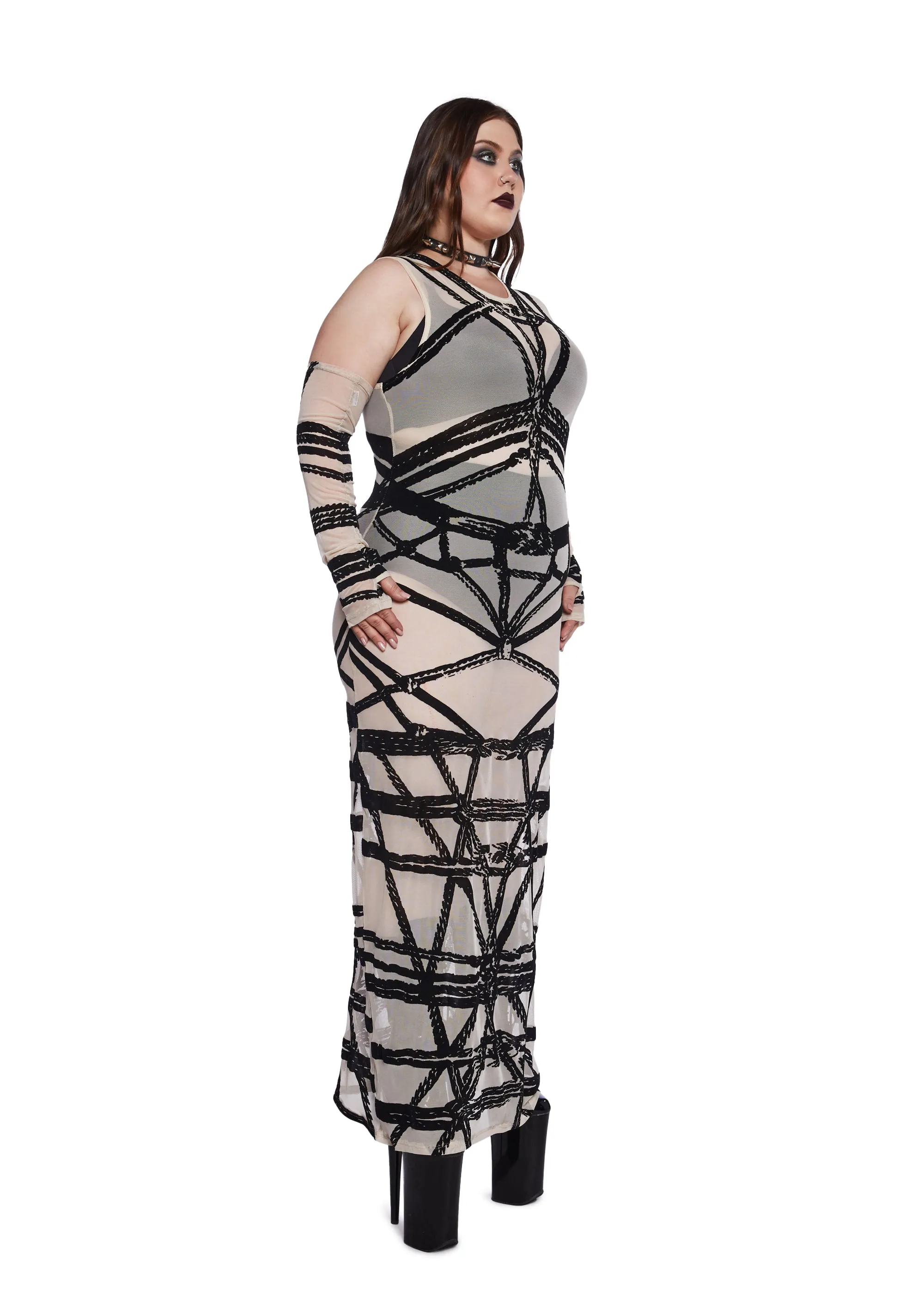 Plus Twisted Fantasies Maxi Dress sold by Dolls Kill product image thumbnail 3