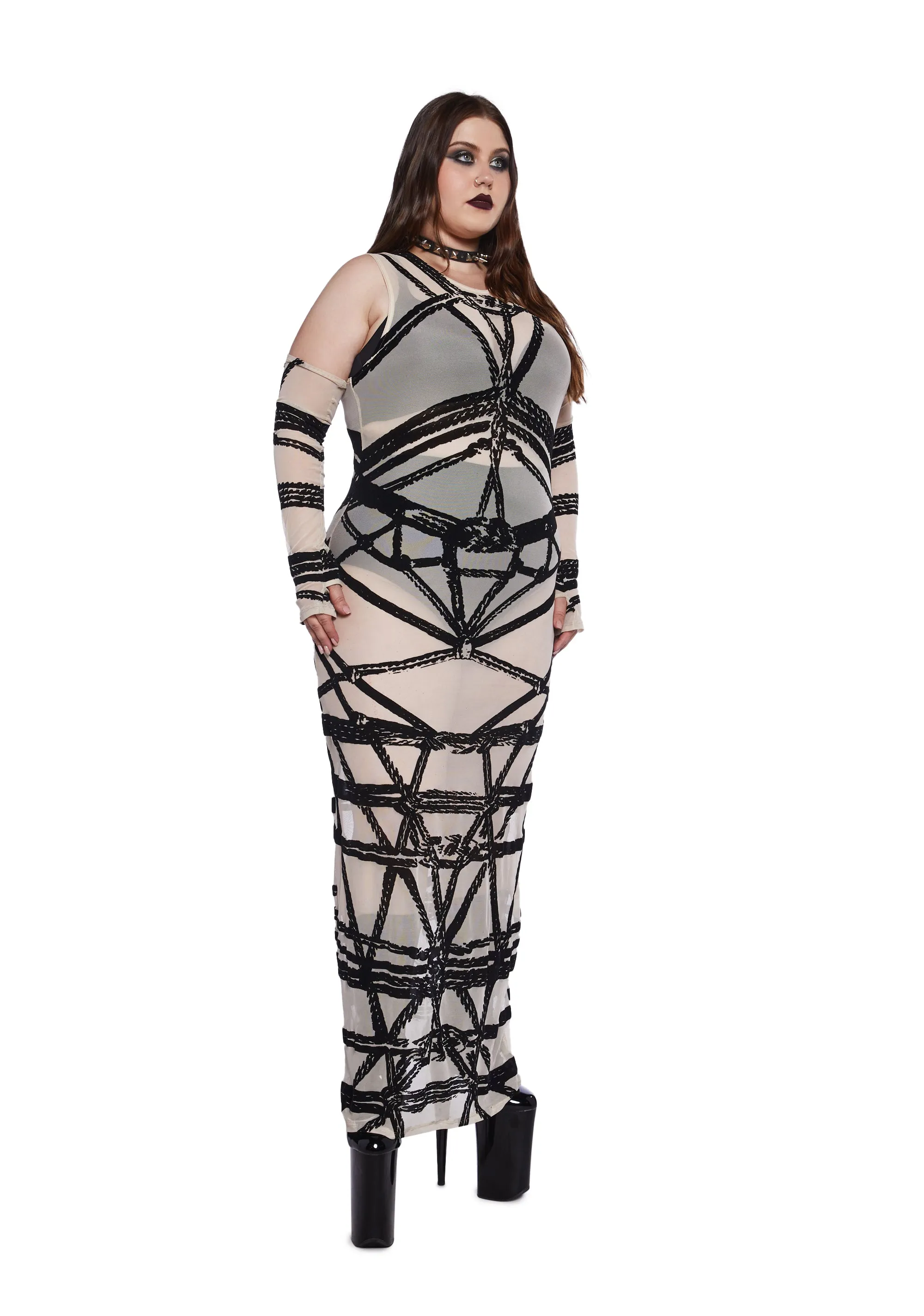 Plus Twisted Fantasies Maxi Dress sold by Dolls Kill product image thumbnail 5