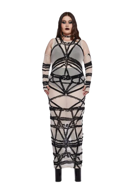 Plus Twisted Fantasies Maxi Dress sold by Dolls Kill