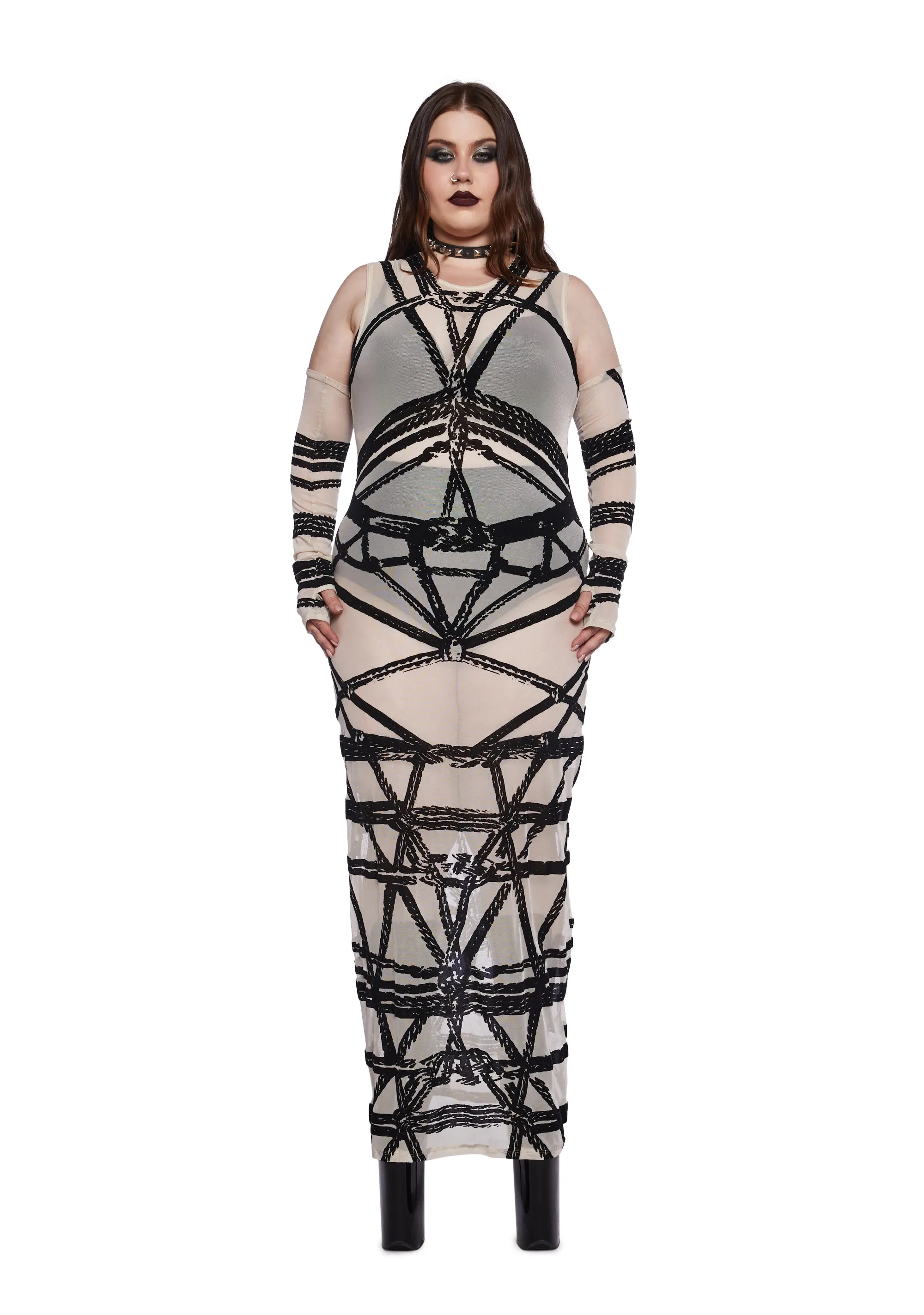 Plus Twisted Fantasies Maxi Dress sold by Dolls Kill