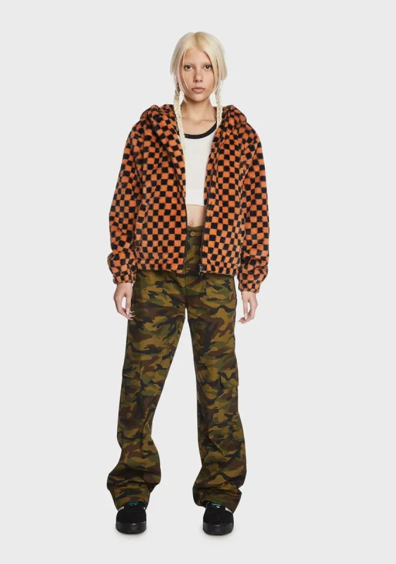 Checkered Hoodie Jacket sold by Dolls Kill